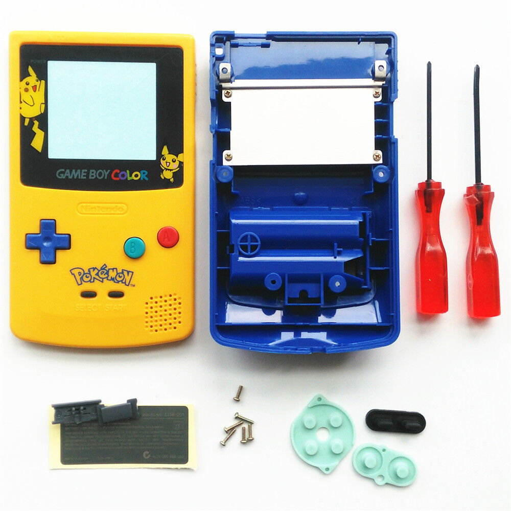 rebanada apenas Susceptibles a Pokemen And Picachu Limited Edition Shell Case For Nintendo Game boy Color  GBC | eBay