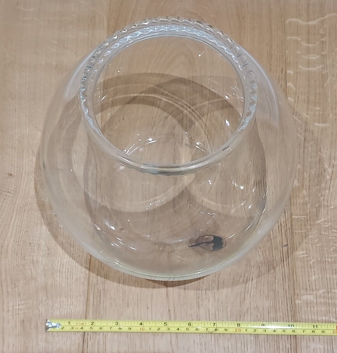 Vintage Heavy Clear Glass Round Ball Bubble Vase Fish Bowl Centerpiece 25cm eBay