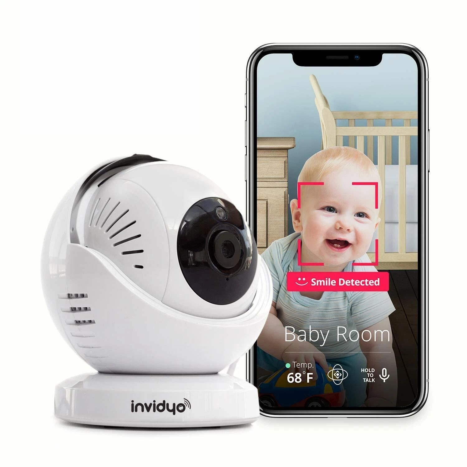 WiFi Baby Monitor with Live Video Audio Cry Detection PHONE APP 1080P INFANT NEW