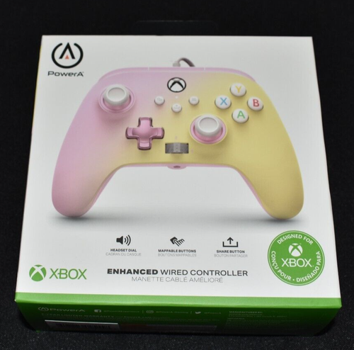 New Sealed Power A Xbox Enhanced Wired Controller - Pink Lemonade - Picture 3 of 6