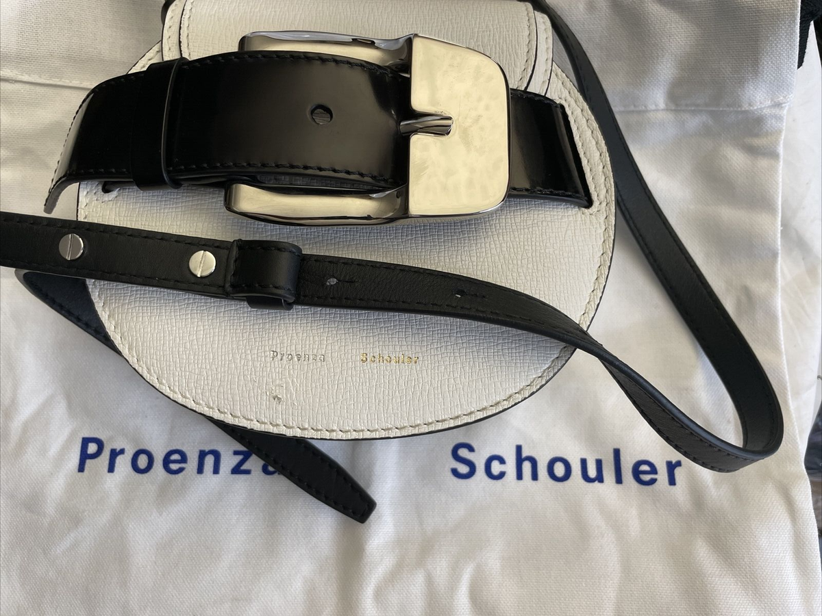 【Proenza Schouler】 Buckleスライドレザープラットフォームミ Proenza Schouler Women's Optic White Buckle Circle Leather