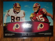 Football cards Dual combo Santana Moss Blaine Gabbert rookie prime rookie Ryan W