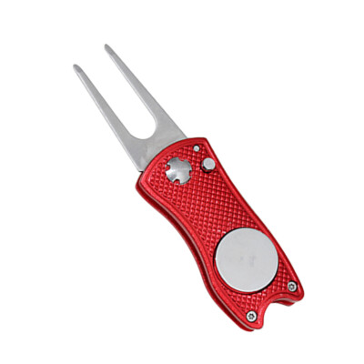 1pcs Faltbare Golf Pitchgabel Ballmarker Edelstahl Golf Divot Reparaturwerkzeug