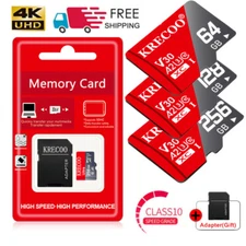 Micro SD Card 64GB 128GB 256GB 1TB Class 10 Micro SD Memory Card TF Adapter Lot