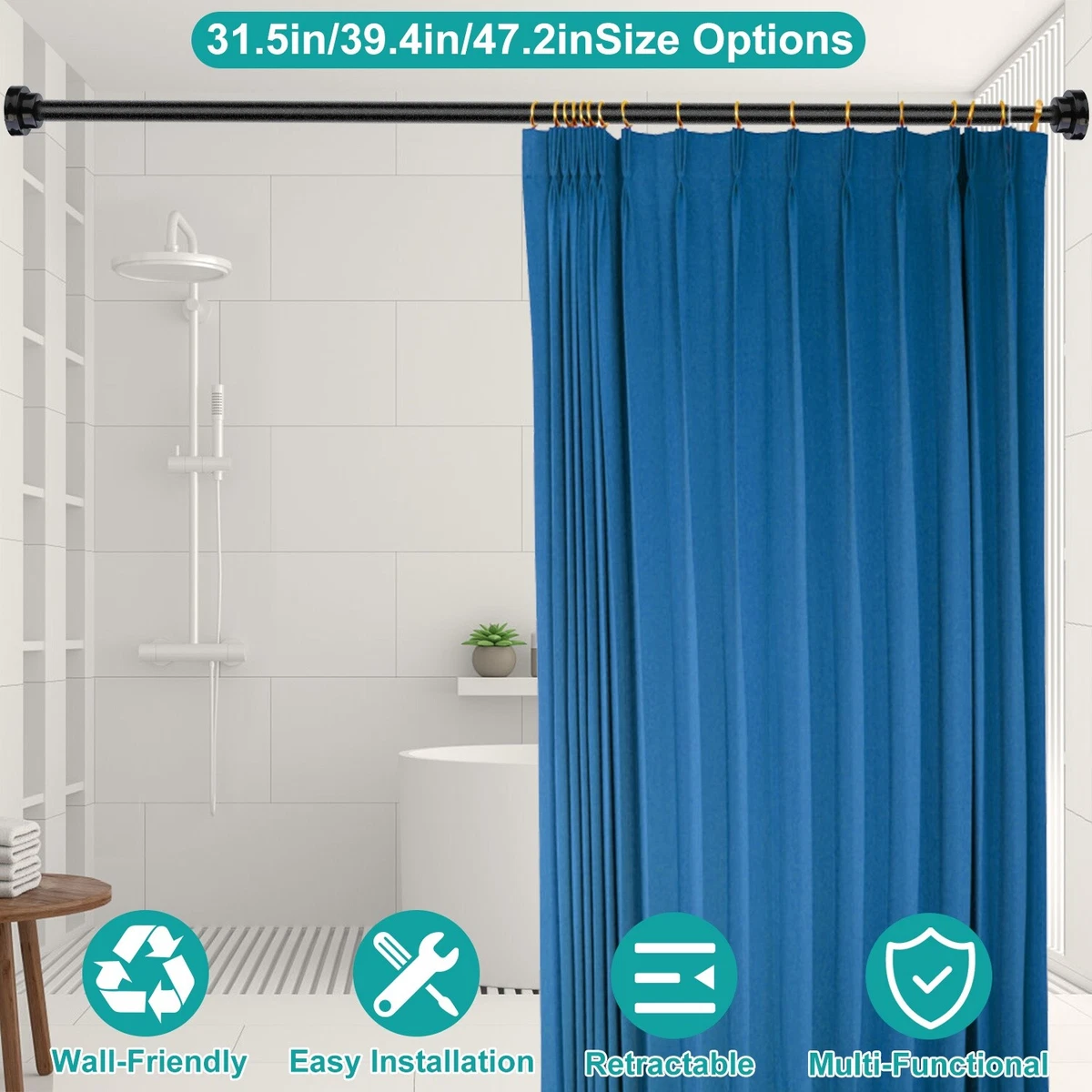 Shower curtain lengths sale