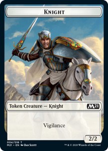 Knight Token x4 - Magic Core Set 2021 - NM-Mint, English - Magic Core Set 2021