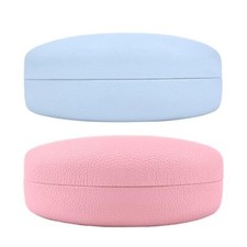 2 PACK Large Hard Shell Sunglasses Case, Protective Case For Blue pink