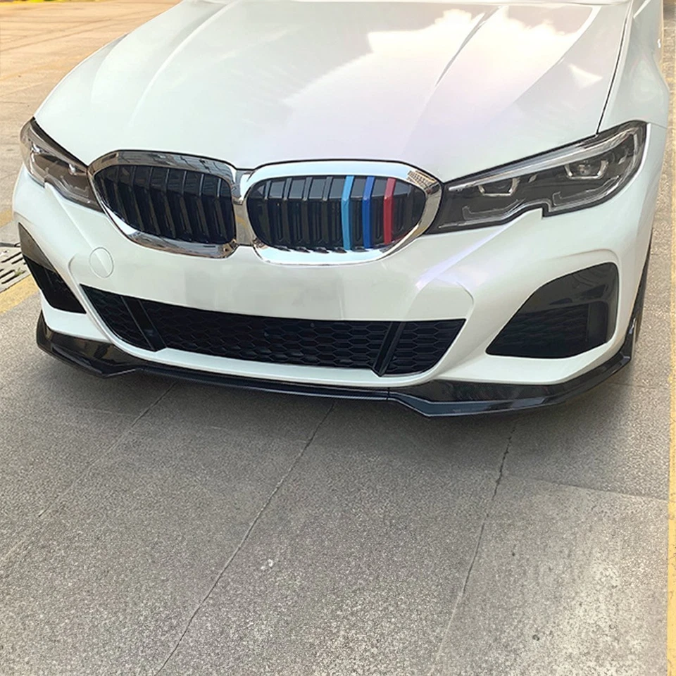 M Sport Front Bumper Lip Spoiler Gloss Black For BMW G20 330i M340i 2019-2022 - Image 4 of 4