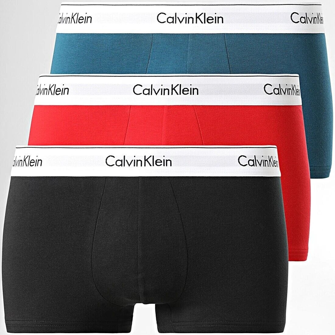 BÃ³xer Calvin Klein -3 Pack- Modern Cotton Stretch (Rojo, Azul, Negro) -...