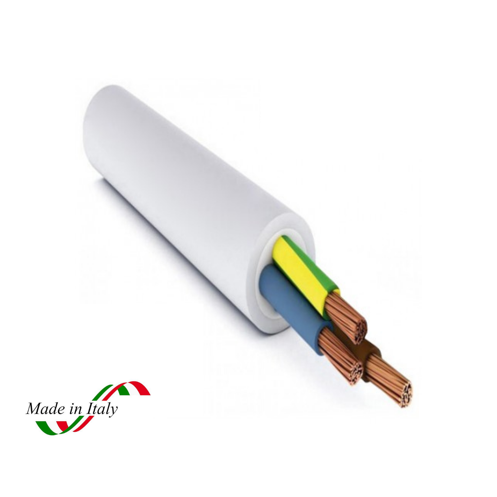 Cavo Elettrico 3G2.5 3x2.5mm&sup2; Per Esterno - 25 Metri, Doppia Guaina, Grigio, 600/1000V