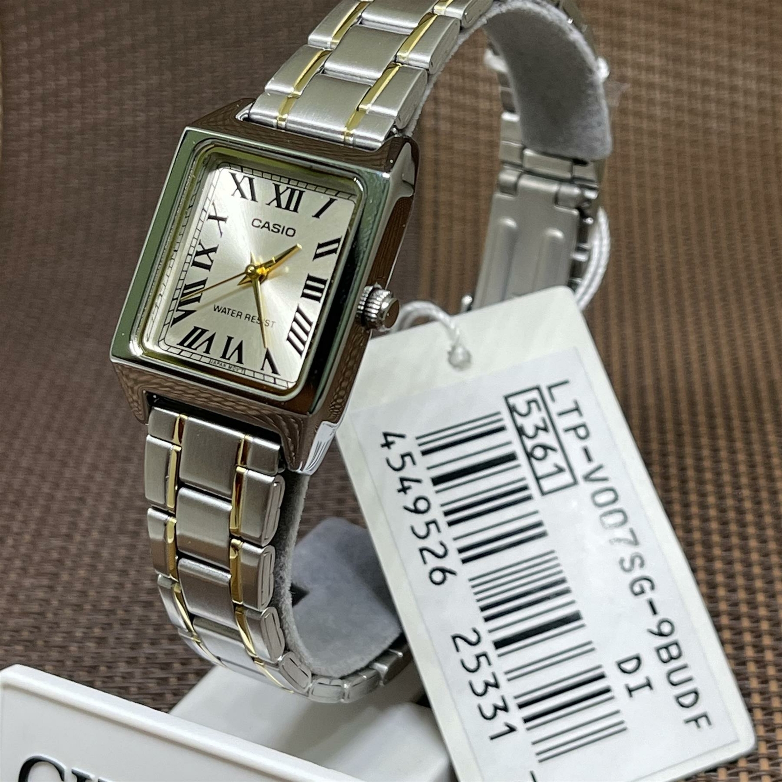 Casio LTP-V007SG-9B Analog Ladies Champagne Dial Stainless Steel 