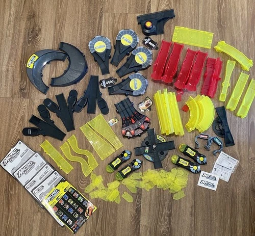 Micro Chargers Toy Lot 100+ Track Cars Launchers Crash, Hyper Dome, Electro Jump