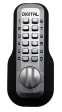 Satin Nickel Keyless Mechanical Push Button Deadbolt Lock Adjustable Code