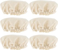 6 Pcs Beige Sourdough Starter Jar Cloth Covers,Cotton Linen Bread Fermentation