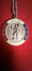 WWII Sterling NAVY USN Military Enamel St Christopher Medal Pendent WEH SS WW2