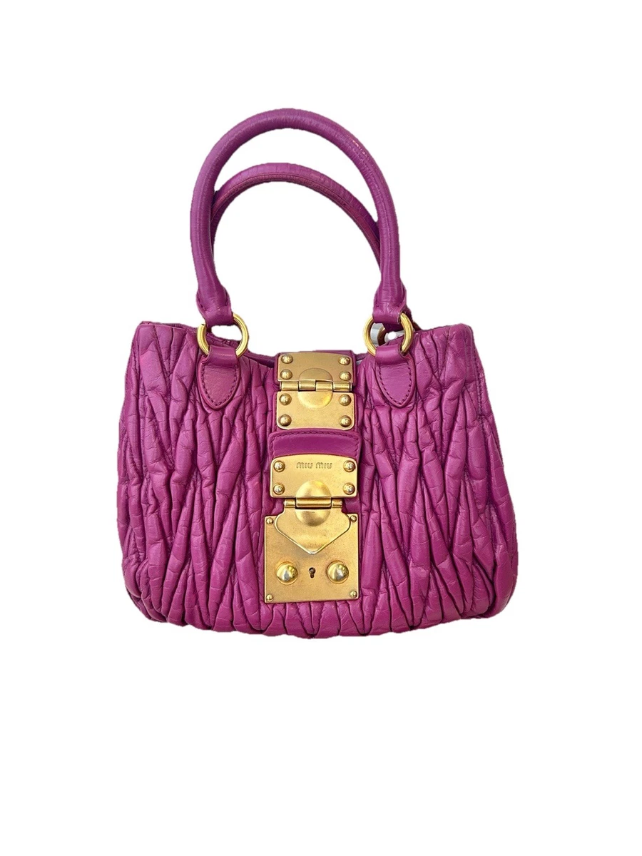 Pink Leather Exterior Miu Miu Bags & Handbags for Women for sale