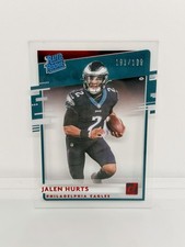 JALEN HURTS Rookie 2020 Clearly Donruss Red /199 Philadelphia Eagles RC #RR-JAH