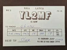 Latvia - Riga - 2000 - YL2MF - Radio QSL Card #W1547