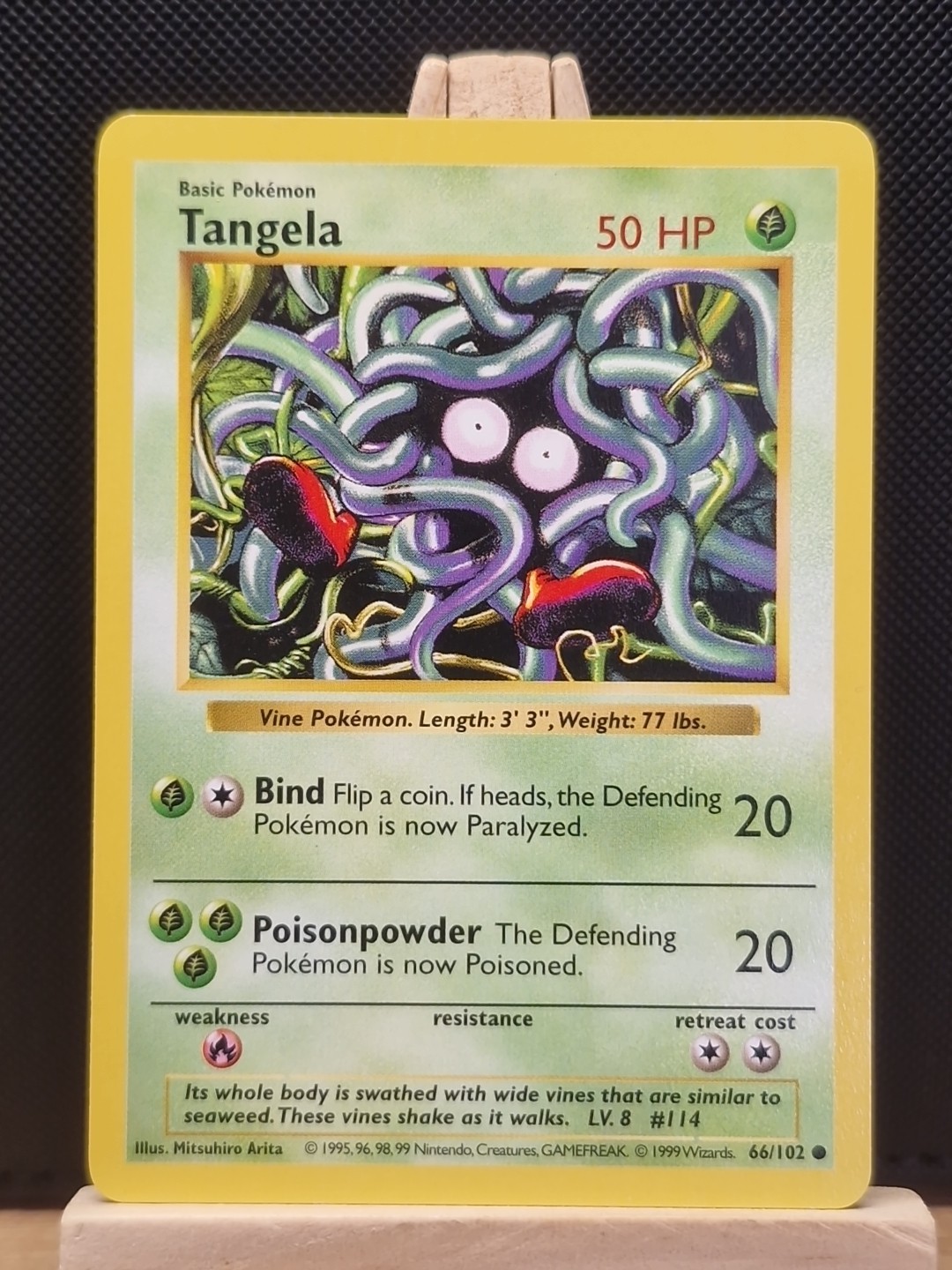Pokemon 1999 WOTC Shadowless Tangela 66/102 - Near Mint