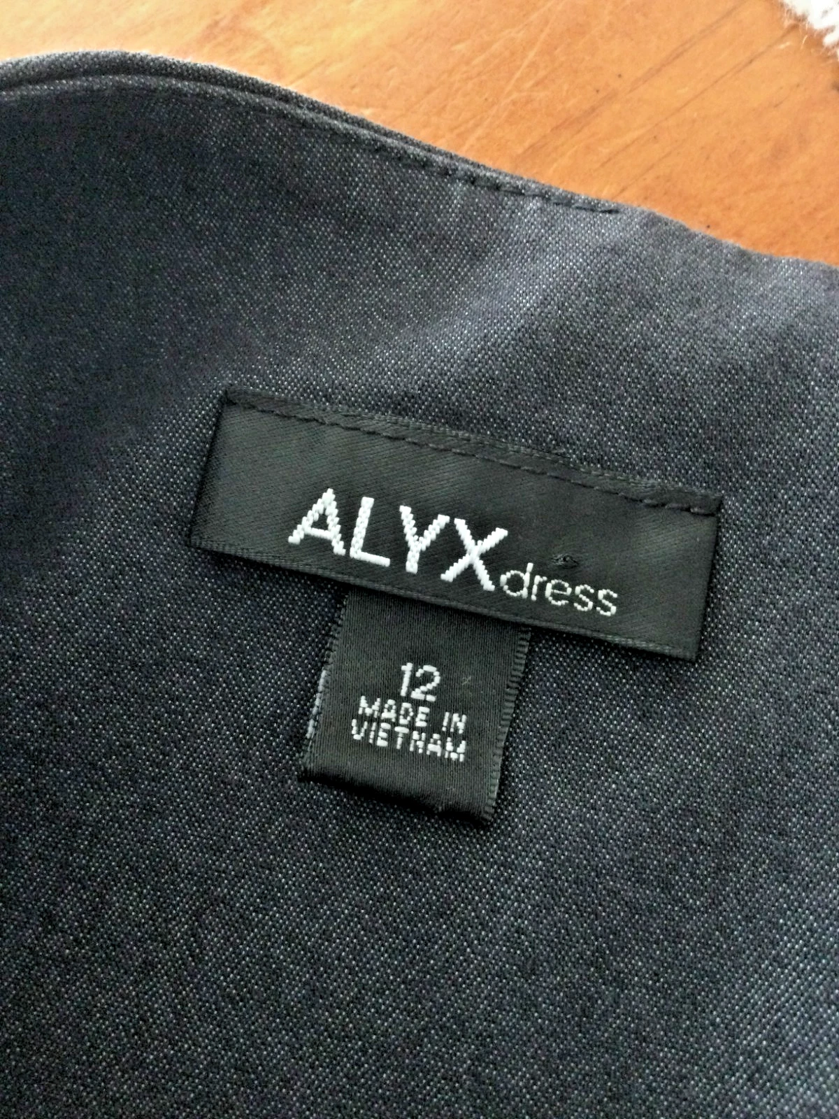 Abito donna Alyx denim elasticizzato cappuccio manica lunghezza ginocchio taglia 12