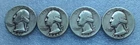*4* - US MINT - 1941, 1946, 1948s, 1951 - "WASHINGTON QUARTERS" - 90% Silver