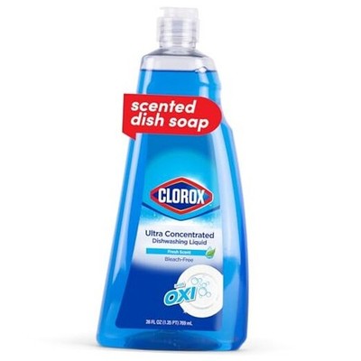 Ultra Concentrated Liquid Dish Soap with OXI  26 Fl Oz (Pack of 1) Fresh Scent