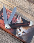 ROUGH RIDER BLACK AND ORANGE MICARTA HANDLES DESERT FOX TRAPPER KNIFE KNIVES — photo 5