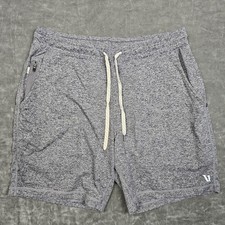 Vuori Ponto Shorts Mens Medium Gray Knit 8in Inseam Lounge Athletic Performance