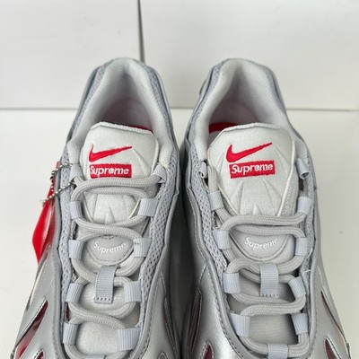 Nike Supreme x Air Max 96 NBY Metallic Silver Red Leather CV7652