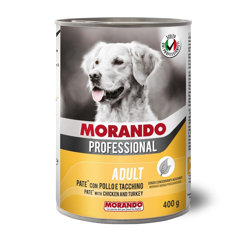 Morando Professional Paté Pollo Tacchino 400g - Umido Cane Completo