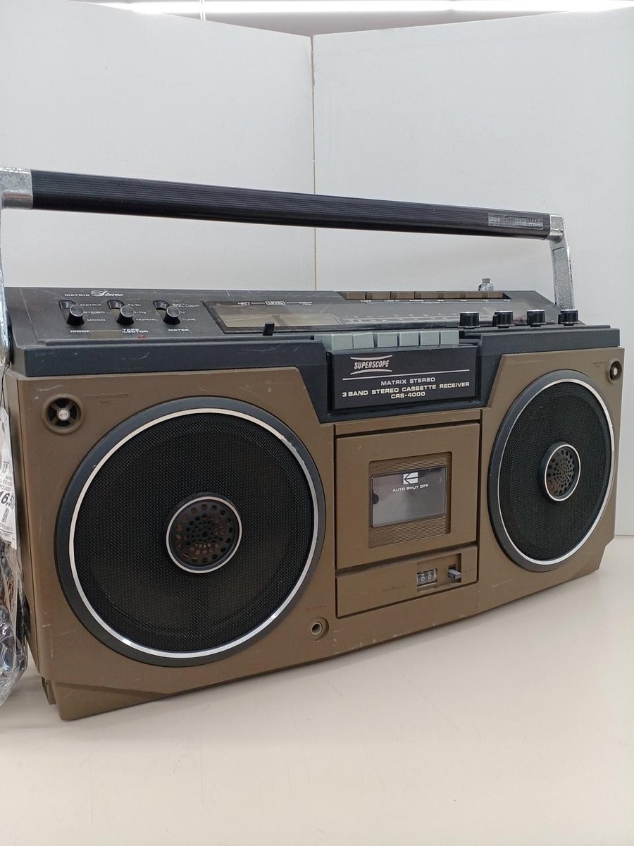 SUPERSCOPE CRS-4000 ラジカセ 本体 As IS] Marantz CRS-4000 SUPERSCOPE 2-Band Stereo Cassette Receiver