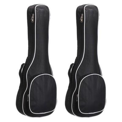 Ukulele Case 26'' Single Shoulder Backpack w Straps Black White 2 Pack