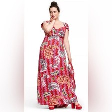 Zac Posen for Target Maxi Dress pink Fantastic Safety Pin Pattern Size 22W