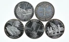 Lot 5 VINTAGE 1 Oz Silver Bars/Rounds Art Bars Collection Poured .999 *577