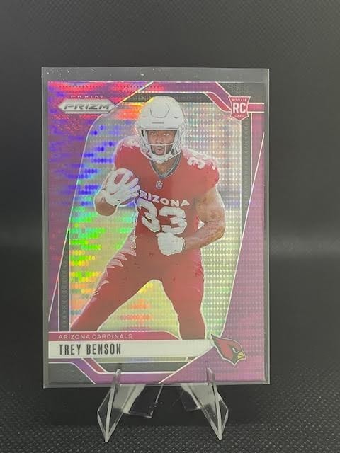 2024 Panini Prizm #392 - Trey Benson - Neon Purple Pulsar - Cardinals - RC