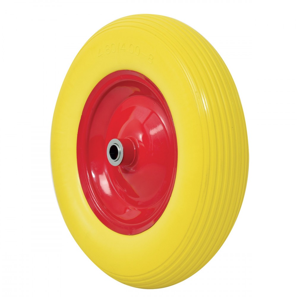Roue de brouette increvable 385mm idéale pour le jardinage intensif et transport de bois