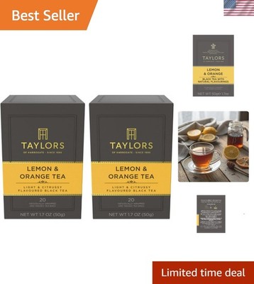Refreshing Lemon & Orange Black Tea Bags   Perfect Hot or Iced   40 Count