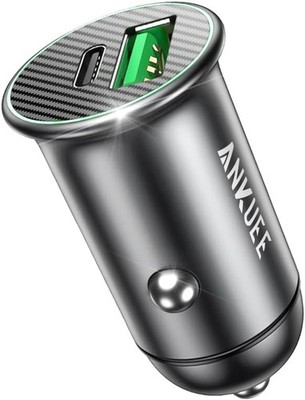 ANKUEE Dual Port USB C Car Charger 60W PD 30W QC Mini Metal