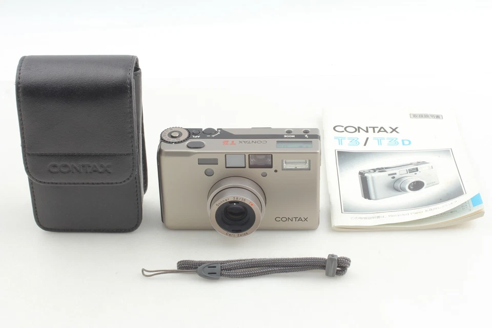 [TOP NEUWERTIG mit Etui] Contax T3 silberne analoge Kompaktkamera einzelne... - Bild 2 von 4