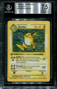 1st Edition Shadowless Raichu | eBay