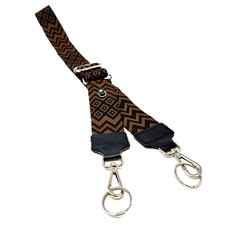 Universal Brown Black Woven Camera Neck Shoulder Strap Adjustable Leather Ends