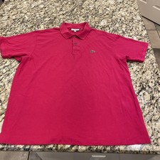 Lacoste Classic Fit Polo Shirt Red Men  s Size 8- US 3XL 