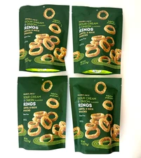 4 Packs Trader Joe's Sour Cream & Onion Flavored Rings Lentil & Rice Snacks