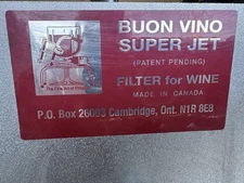 Buon Vino Super Jet Filter for Wine, Made in Canada, Used