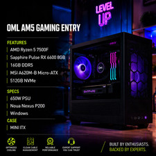 OML Gaming Entry Ryzen 5 7500F | Pulse RX 6600 8GB | 16GB DDR5 | 512Gb NVMe