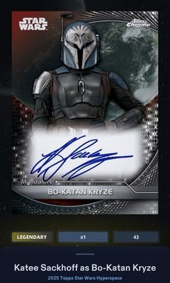 Bo-Katan Kryze Pulsar 99cc Signatures Legendary Star Wars Card Trader Hyperspace