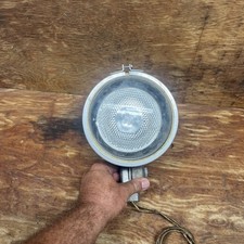 One Vtg Pole Mount Spotlight Industrial Revere 4a 120 Painted Steel - Old One Vtg Pole Mount Spotlight Industrial Revere 4a 120 Painted Steel - Old