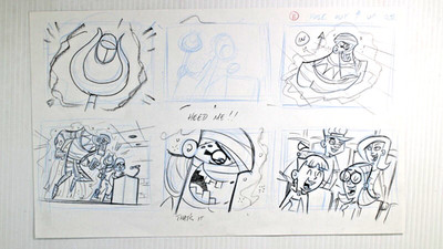 Danny Phantom Original Nickelodeon Animation Storyboard Hand Drawing