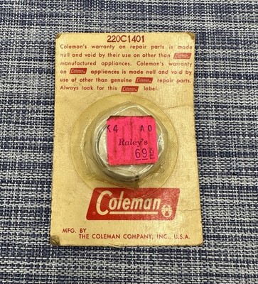 Tappo Carburante Coleman In Ottone 220C1401 - Nuovo, Made In USA (Parte Per Lampade/Stufe)