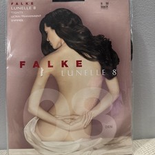 FALKE LUNELLE 8 DEN TIGHTS ULTRA -TRANSPARENT SHIMMER SIZE-II M BLACK